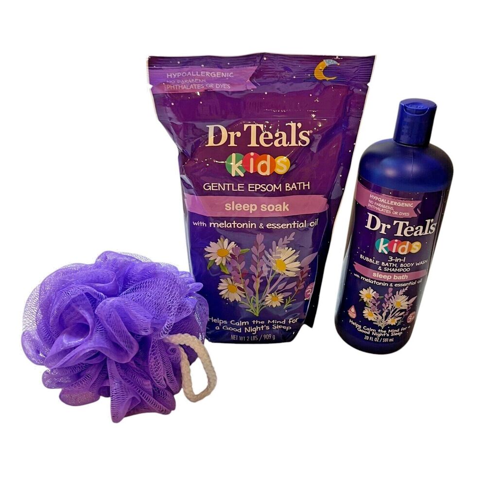 Dr. Teal’s  3 in 1 Body Wash/Bubble Bath (20 oz) and Sleep Soak for Kids Bundle